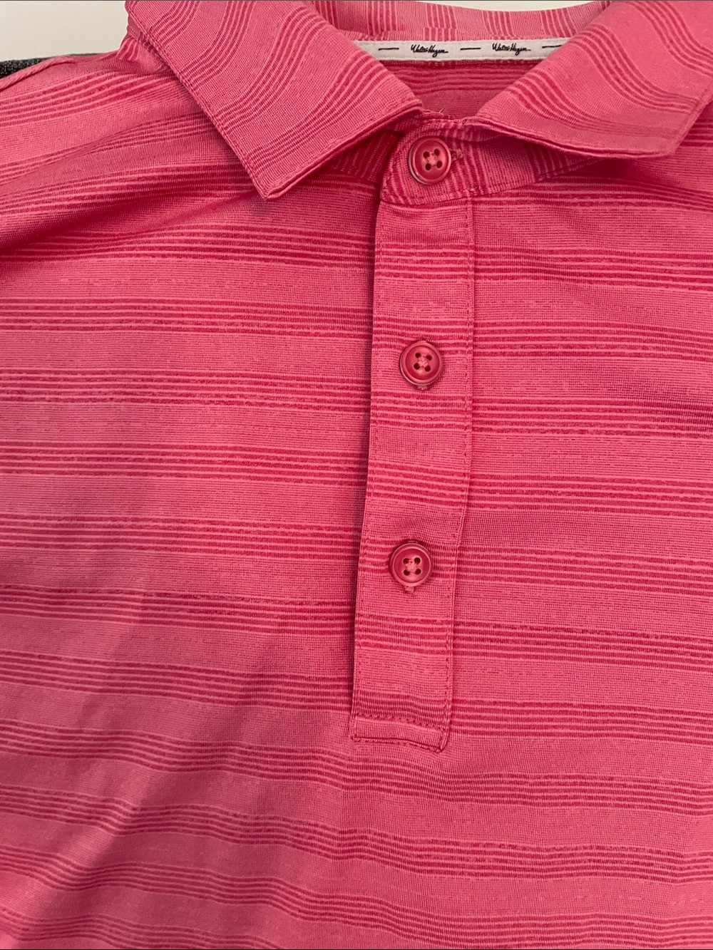 Walter Hagen Pink Striped Men's Polo Shirt - Picture 5 of 7